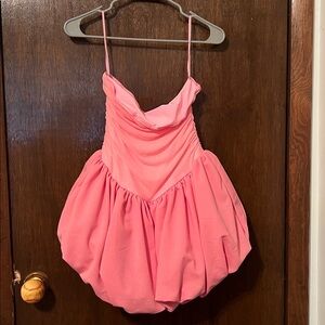 Pink Bubble Hem Dress